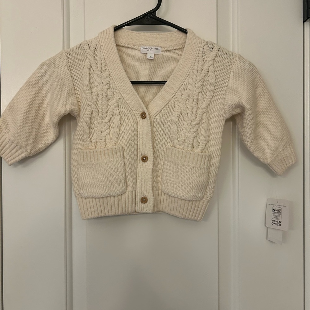 Cream Cable Knit Cardigan